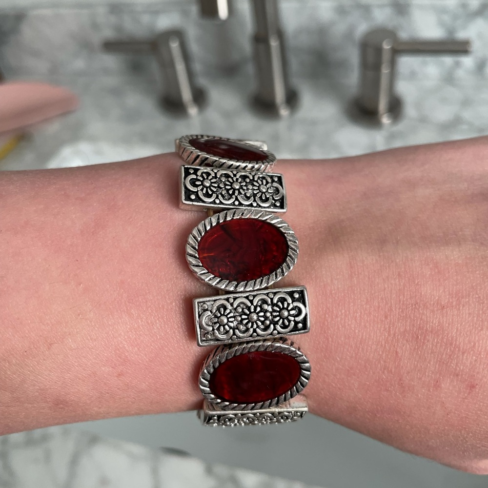 Vintage Elastic Art Deco Bracelet